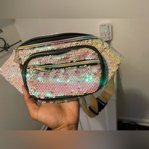 Two Tone Sequin Fanny Pack